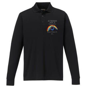 Acceptance Quote And Rainbow Autism Awareness Gift Performance Long Sleeve Polo