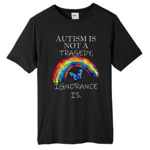 Acceptance Quote And Rainbow Autism Awareness Gift Tall Fusion ChromaSoft Performance T-Shirt