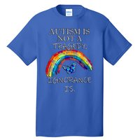 Acceptance Quote And Rainbow Autism Awareness Gift Tall T-Shirt