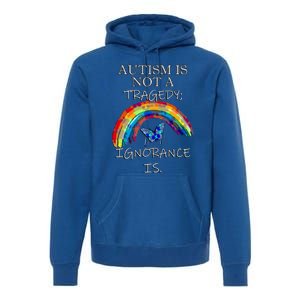 Acceptance Quote And Rainbow Autism Awareness Gift Premium Hoodie