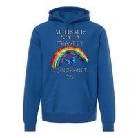 Acceptance Quote And Rainbow Autism Awareness Gift Premium Hoodie