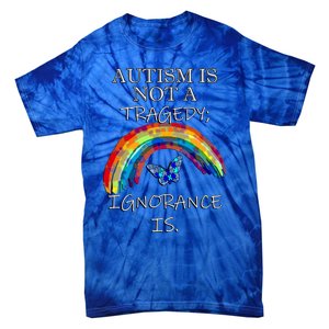 Acceptance Quote And Rainbow Autism Awareness Gift Tie-Dye T-Shirt