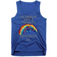 Acceptance Quote And Rainbow Autism Awareness Gift Tank Top