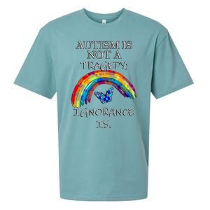 Acceptance Quote And Rainbow Autism Awareness Gift Sueded Cloud Jersey T-Shirt