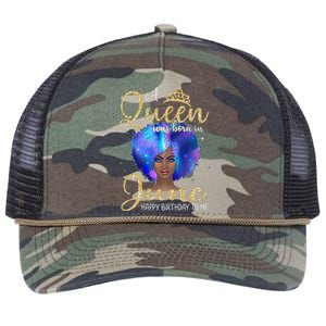 A Queens Are Born In June June Birthday wo Retro Rope Trucker Hat Cap