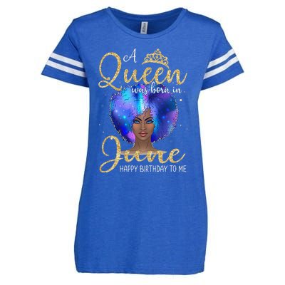 A Queens Are Born In June June Birthday wo Enza Ladies Jersey Football T-Shirt