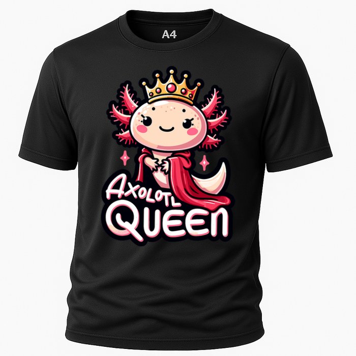 Axolotl Queen  Axolotl Lover Women Axolotl Cooling Performance Crew T-Shirt