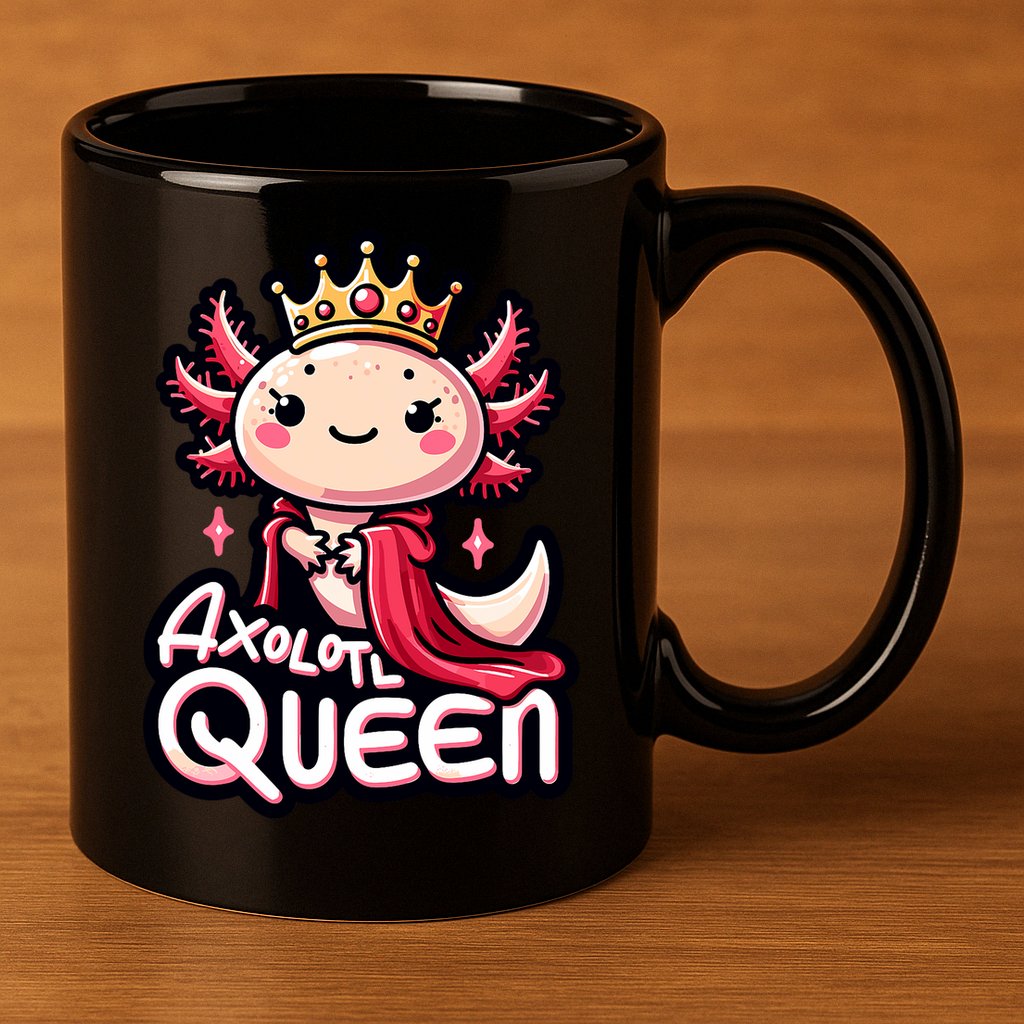 Axolotl Queen  Axolotl Lover Women Axolotl 11oz C Handle Ceramic Mug
