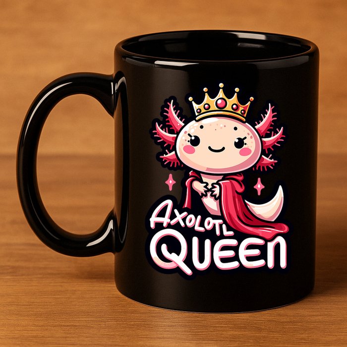 Axolotl Queen  Axolotl Lover Women Axolotl 11oz C Handle Ceramic Mug