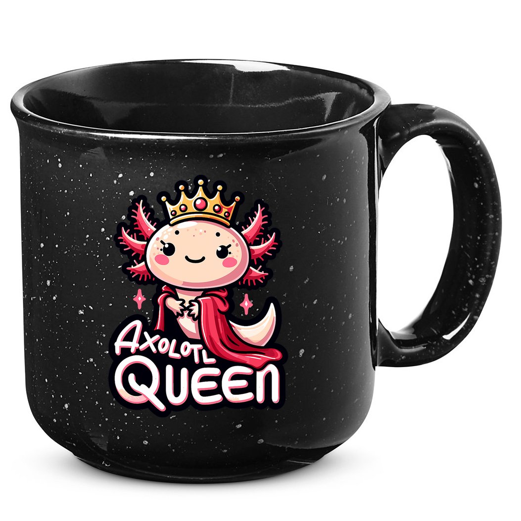 Axolotl Queen  Axolotl Lover Women Axolotl 15oz Campfire Ceramic Mug