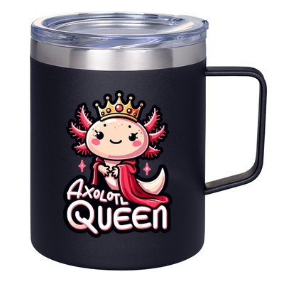 Axolotl Queen  Axolotl Lover Women Axolotl 12oz Stainless Steel Coffee Mug