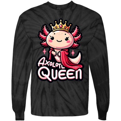 Axolotl Queen  Axolotl Lover Women Axolotl Tie-Dye Long Sleeve Shirt