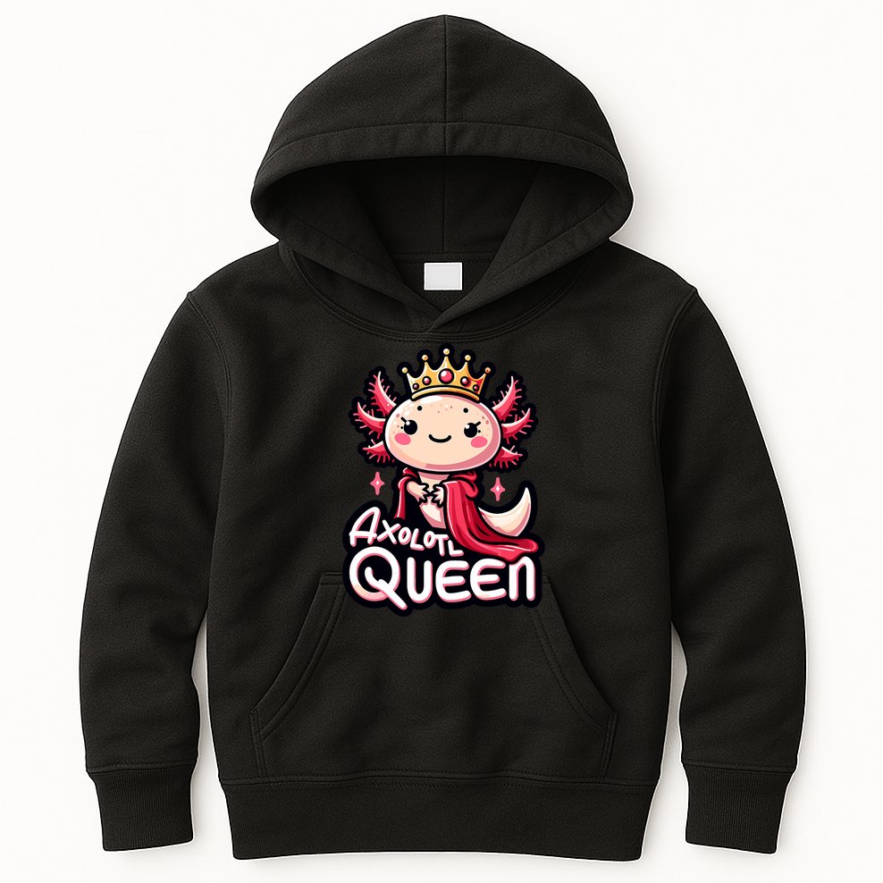 Axolotl Queen  Axolotl Lover Women Axolotl Kids Hoodie