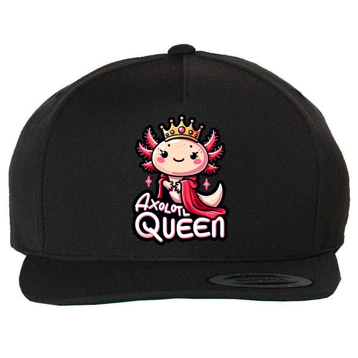 Axolotl Queen  Axolotl Lover Women Axolotl Wool Snapback Cap