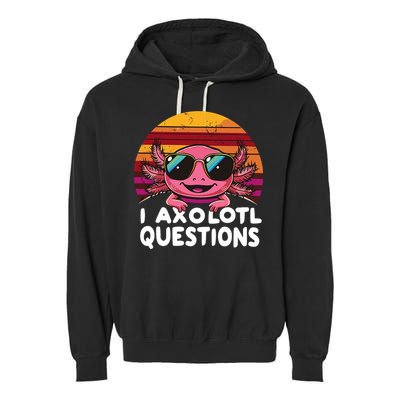 Axolotl Questions Anime Kawaii Axolotl Garment-Dyed Fleece Hoodie