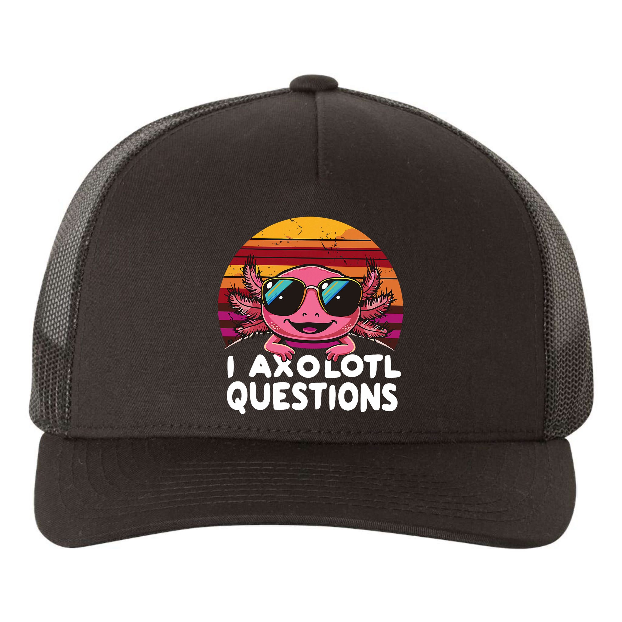 Axolotl Questions Anime Kawaii Axolotl Yupoong Adult 5-Panel Trucker Hat