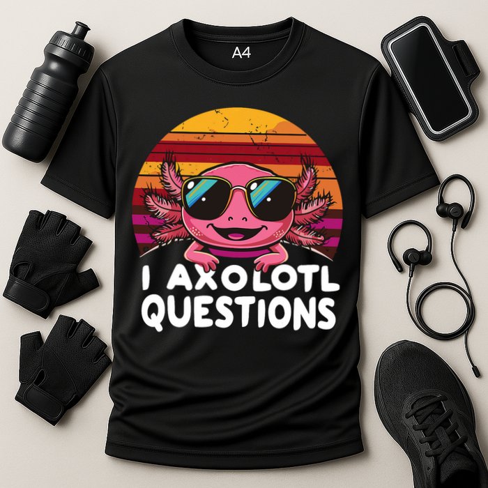 Axolotl Questions Anime Kawaii Axolotl Performance Shirt