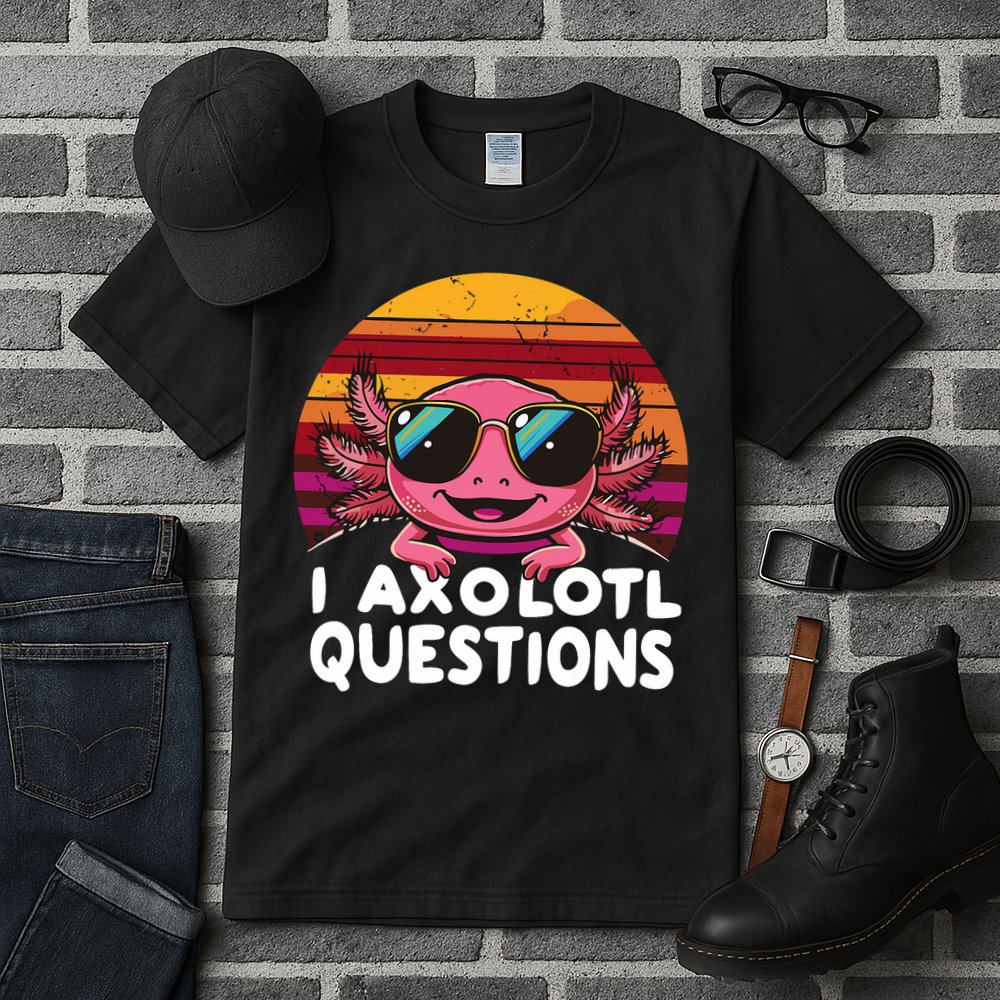 Axolotl Questions Anime Kawaii Axolotl Tall T-Shirt