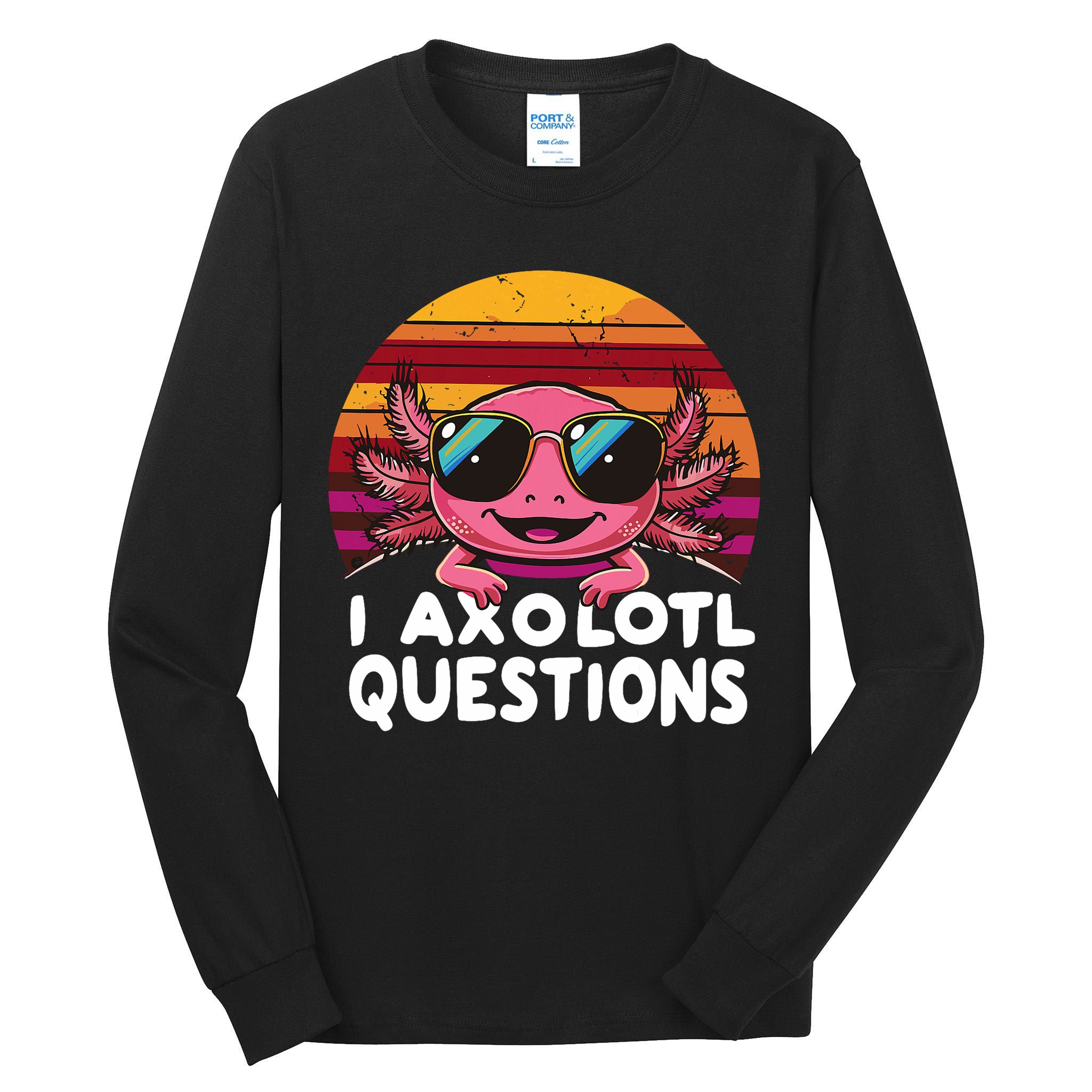 Axolotl Questions Anime Kawaii Axolotl Tall Long Sleeve T-Shirt