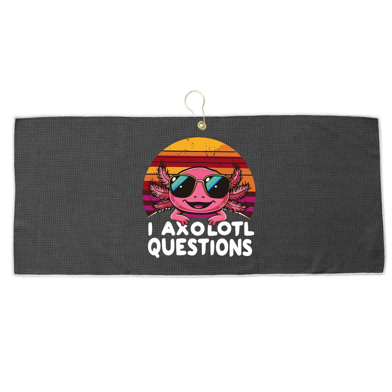 Axolotl Questions Anime Kawaii Axolotl Large Microfiber Waffle Golf Towel