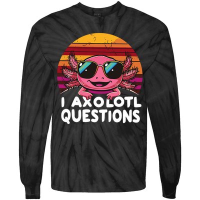 Axolotl Questions Anime Kawaii Axolotl Tie-Dye Long Sleeve Shirt