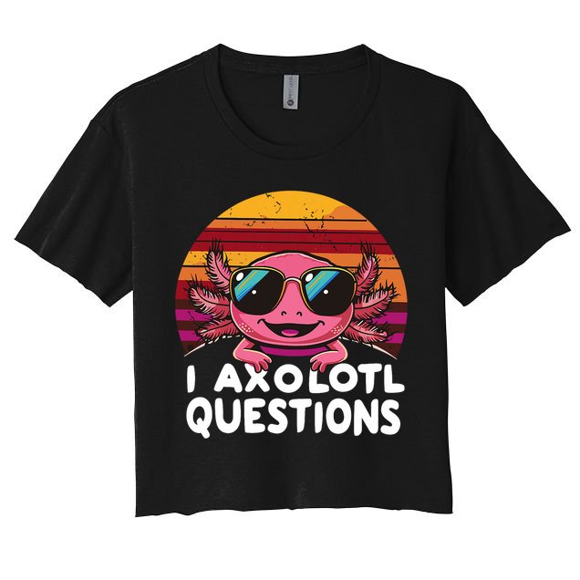 Axolotl Questions Anime Kawaii Axolotl Crop Top