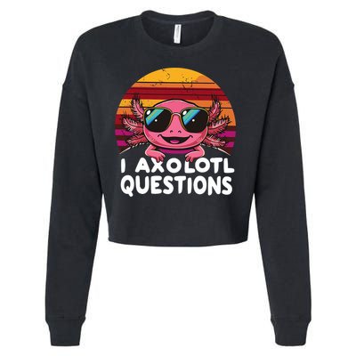 Axolotl Questions Anime Kawaii Axolotl Cropped Pullover Crew