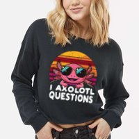 Axolotl Questions Anime Kawaii Axolotl Cropped Pullover Crew