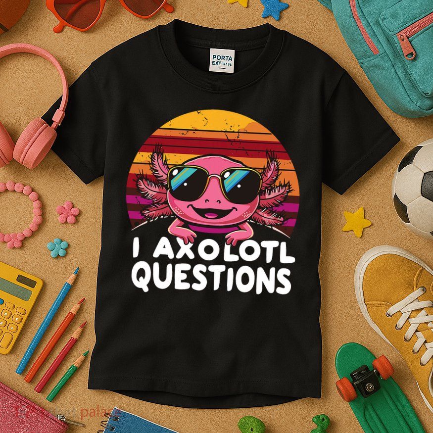 Axolotl Questions Anime Kawaii Axolotl Kids T-Shirt