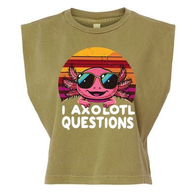 Axolotl Questions Anime Kawaii Axolotl Garment-Dyed Women's Muscle Tee