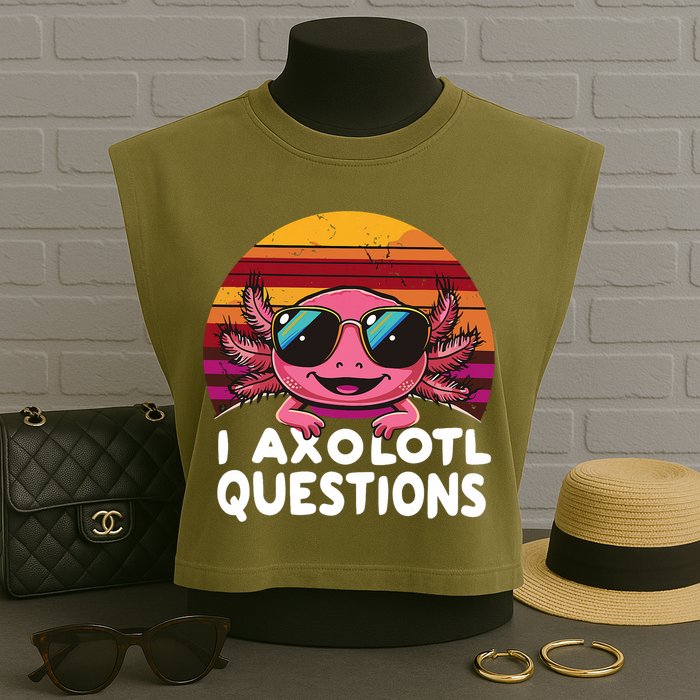 Axolotl Questions Anime Kawaii Axolotl Garment-Dyed Women's Muscle Tee