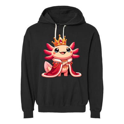 Axolotl Queen Anime Cute Kawaii Axolotl Garment-Dyed Fleece Hoodie