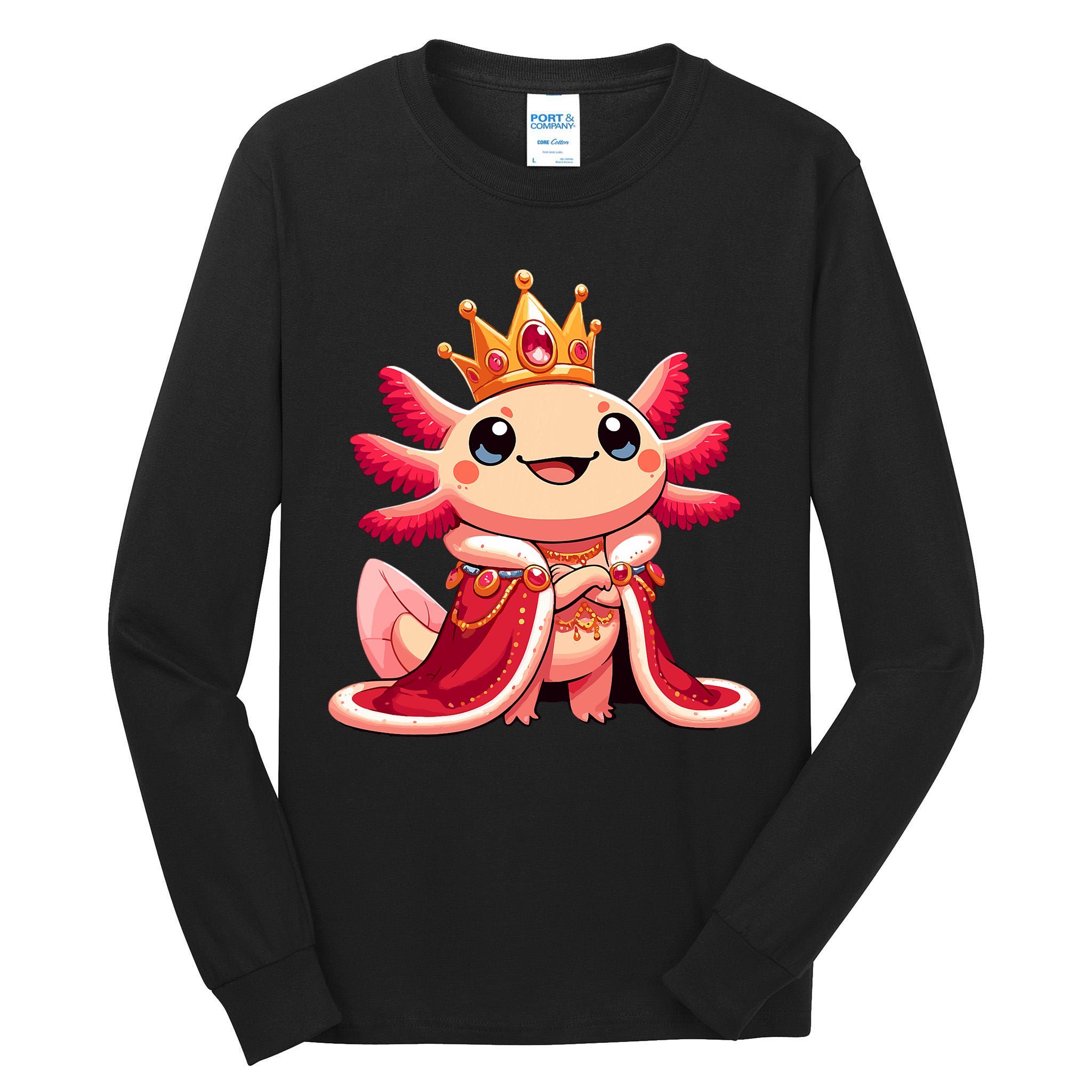 Axolotl Queen Anime Cute Kawaii Axolotl Tall Long Sleeve T-Shirt