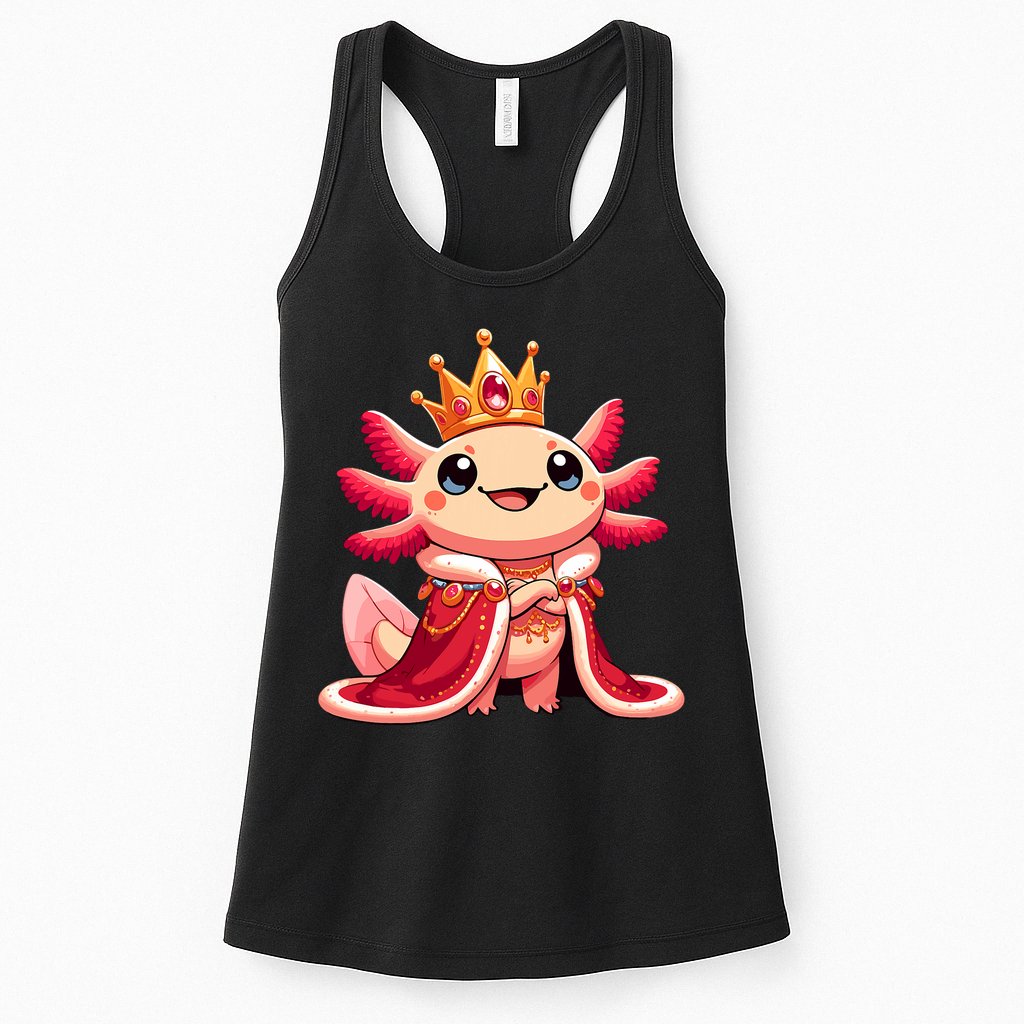 Axolotl Queen Anime Cute Kawaii Axolotl Womens Tank Top