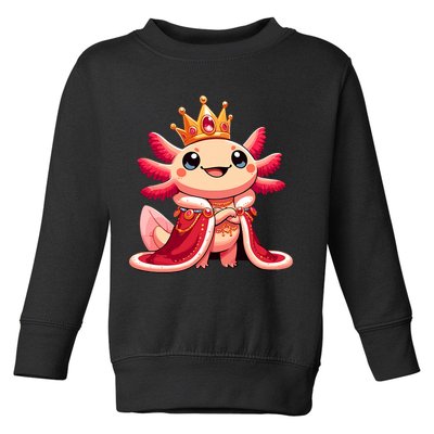 Axolotl Queen Anime Cute Kawaii Axolotl Toddler Sweatshirt