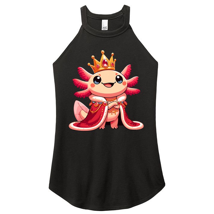 Axolotl Queen Anime Cute Kawaii Axolotl Women's Perfect Tri Rocker Tank