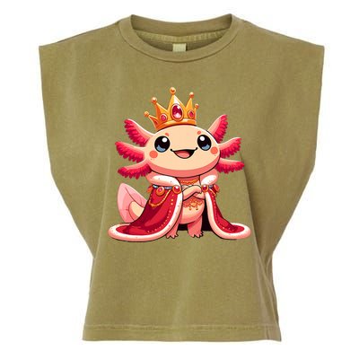 Axolotl Queen Anime Cute Kawaii Axolotl Garment-Dyed Women's Muscle Tee