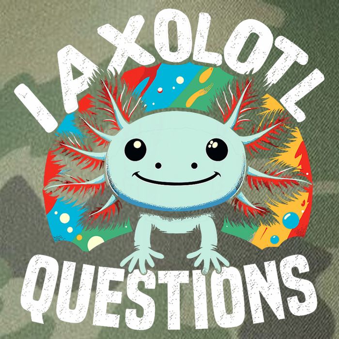 Axolotl Questions Anime Cute Kawaii Axolotl Legacy Tie Dye Trucker Hat
