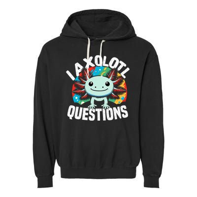 Axolotl Questions Anime Cute Kawaii Axolotl Garment-Dyed Fleece Hoodie