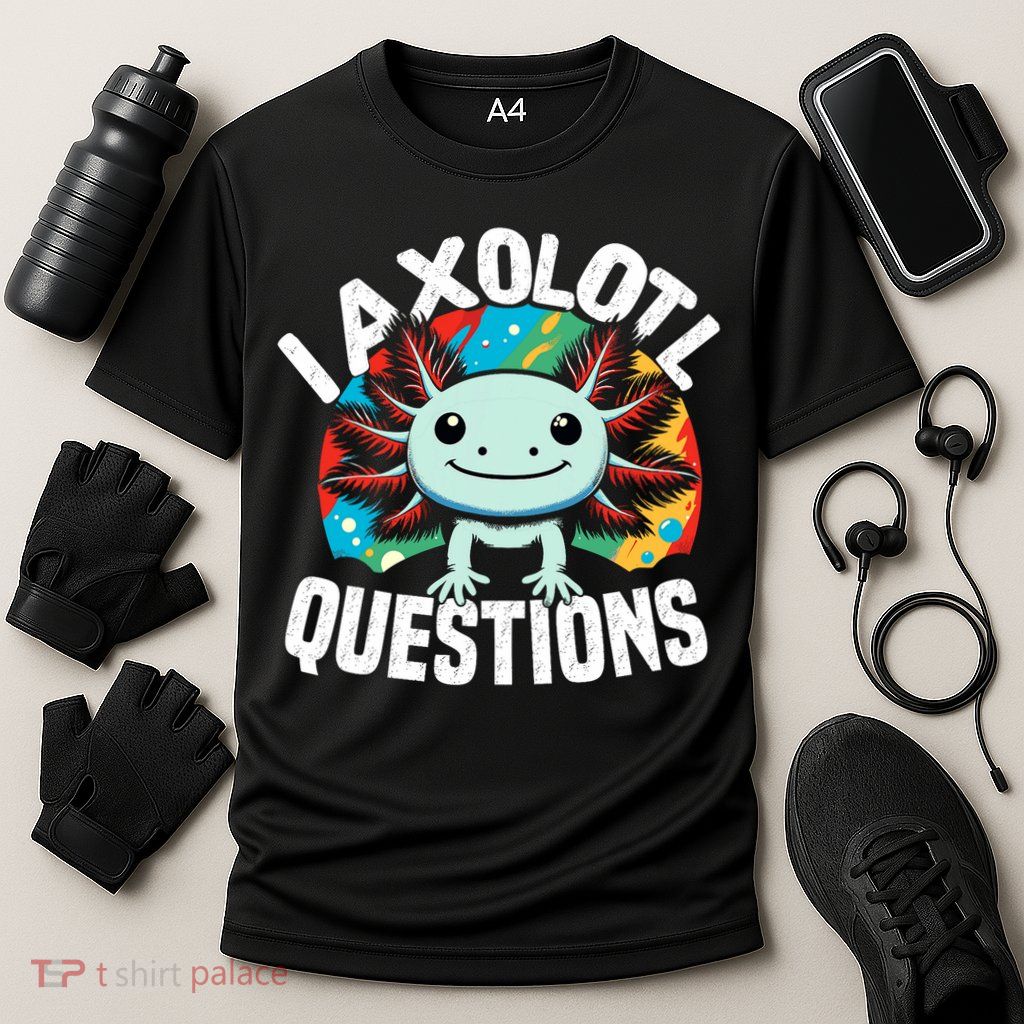 Axolotl Questions Anime Cute Kawaii Axolotl Performance Shirt
