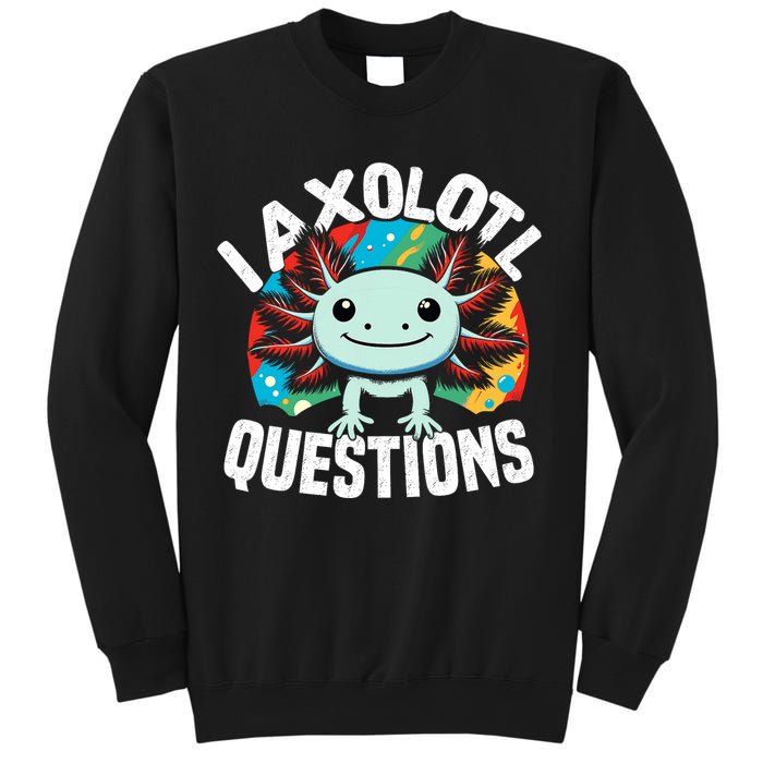Axolotl Questions Anime Cute Kawaii Axolotl Sweatshirt