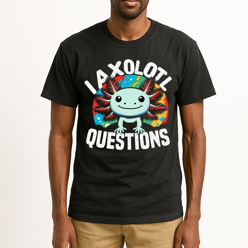 Axolotl Questions Anime Cute Kawaii Axolotl Tall T-Shirt