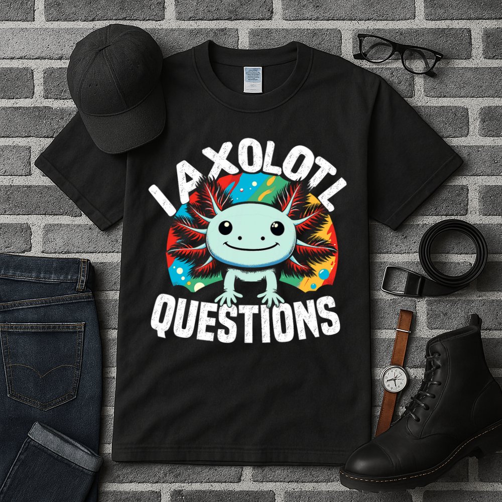 Axolotl Questions Anime Cute Kawaii Axolotl Tall T-Shirt