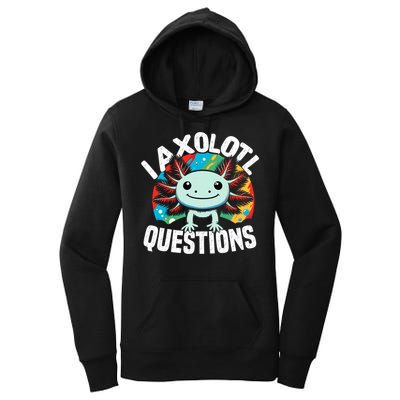 Axolotl Questions Anime Cute Kawaii Axolotl Women's Pullover Hoodie