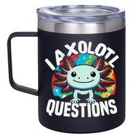 Axolotl Questions Anime Cute Kawaii Axolotl 12oz Stainless Steel Coffee Mug