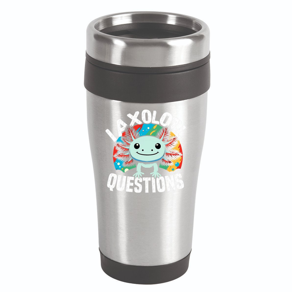 Axolotl Questions Anime Cute Kawaii Axolotl 16oz Travel Tumbler
