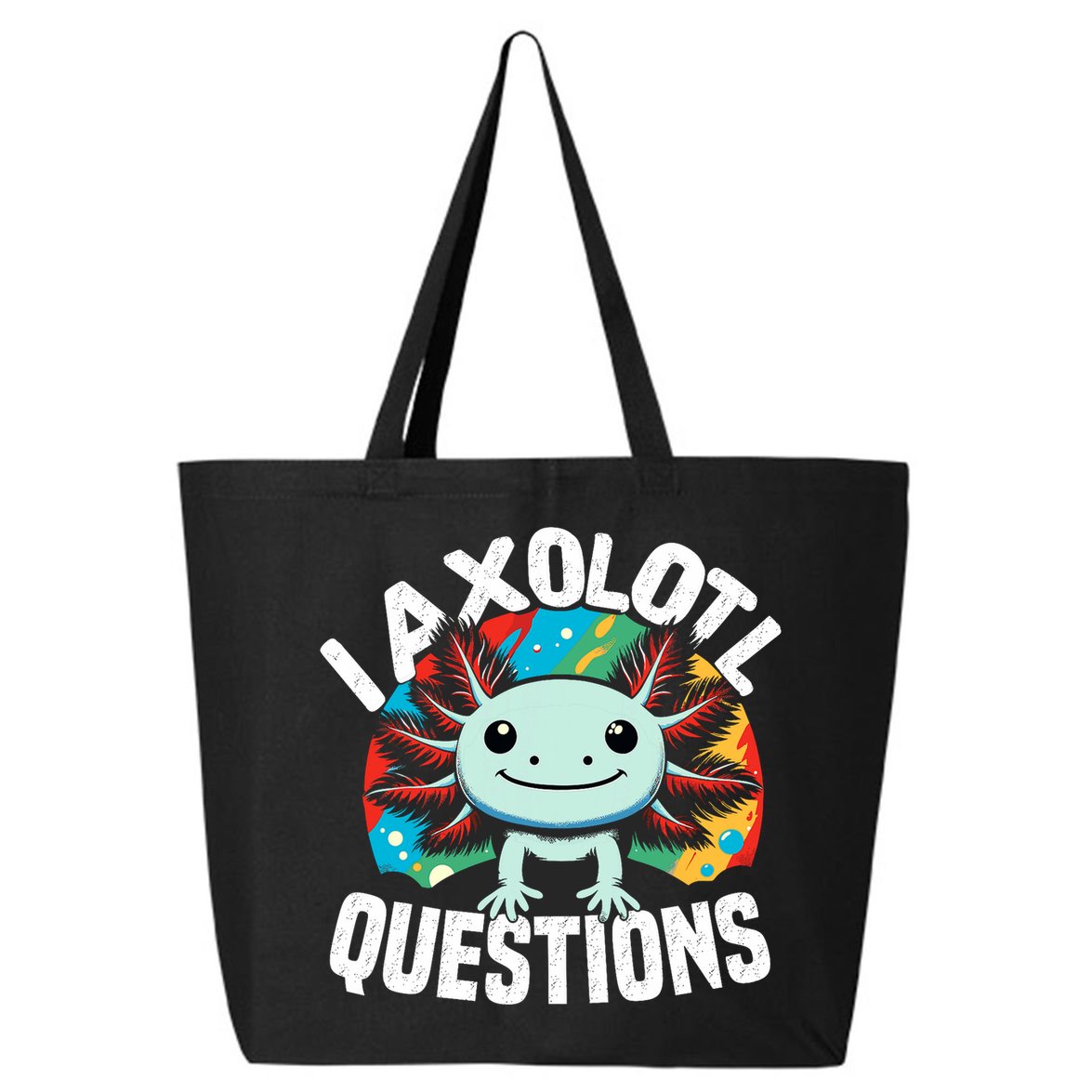 Axolotl Questions Anime Cute Kawaii Axolotl 25L Jumbo Tote