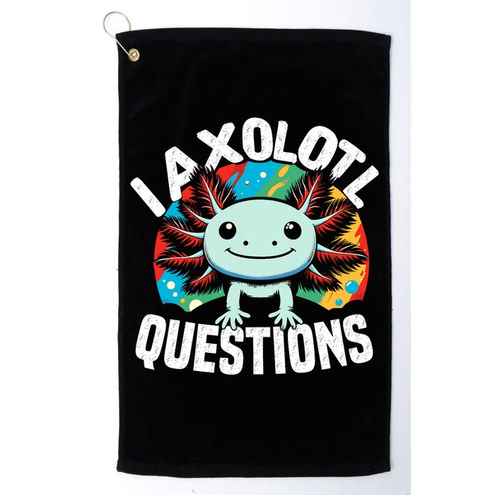 Axolotl Questions Anime Cute Kawaii Axolotl Golf Towel