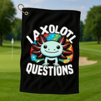 Axolotl Questions Anime Cute Kawaii Axolotl Golf Towel