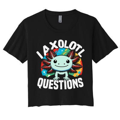 Axolotl Questions Anime Cute Kawaii Axolotl Crop Top